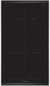Bosch PIB375FB1E - Serie 6, Domino-Kochfeld, Induktion, Schwarz, Mit Rahmen aufliegend, 30 cm